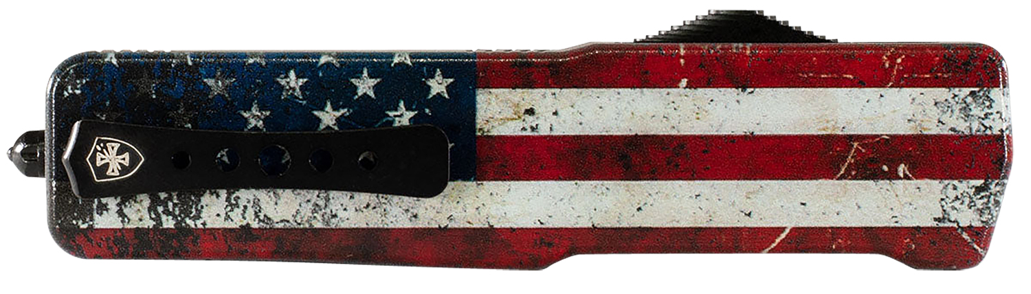 Templar Knife MAUS321 Premium LW US Flag Slim 3.25" OTF Drop Point Plain Black Oxide Stonewashed D2 Steel Blade, 5" US Flag Aluminum Handle 3 Templar Knife MAUS321 Premium LW US Flag Slim 3.25" OTF Drop Point Plain Black Oxide Stonewashed D2 Steel Blade, 5" US Flag Aluminum Handle