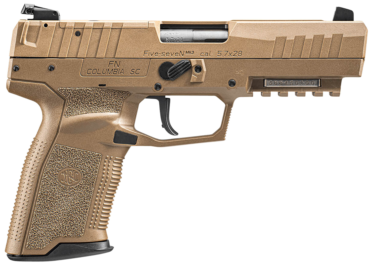 FN 66101275 Five-seveN MRD 5.7x28mm 4.80" Barrel 20+1, Flat Dark Earth Polymer Frame With Mounting Rail & Serrated Trigger Guard, Optic Cut FDE Steel Slide, No Manual Safety, Optics Ready 3 FN 66101275 Five-seveN MRD 5.7x28mm 4.80" Barrel 20+1, Flat Dark Earth Polymer Frame With Mounting Rail & Serrated Trigger Guard, Optic Cut FDE Steel Slide, No Manual Safety, Optics Ready