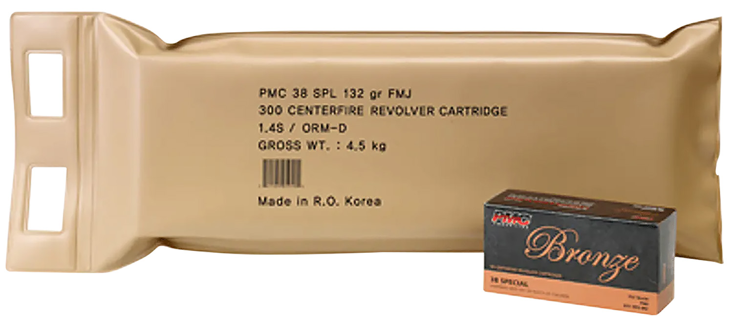 PMC 38GBP Bronze Battle Pack 38Special 132gr Full Metal Jacket 300 Per Box/3 Case 3 PMC 38GBP Bronze Battle Pack 38Special 132gr Full Metal Jacket 300 Per Box/3 Case