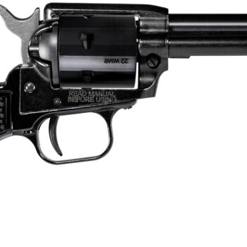 Heritage Mfg RR22MB4PG Rough Rider  22 LR/22 WMR 6 Shot, 4.75" Black Steel Barrel, Black Cerakote Zinc Alloy Frame, Black Cerakote Cylinder, Black Polymer Grip, Hammer/Thumb Safety, Exposed Hammer