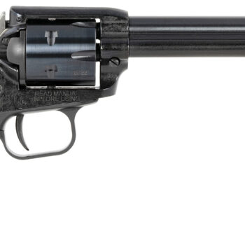 Heritage Mfg RR22MB6PG Rough Rider  22 LR/22 WMR 6 Shot, 6.50" Black Steel Barrel, Black Cerakote Zinc Alloy Frame, Black Cerakote Cylinder, Black Polymer Grip, Hammer/Thumb Safety, Exposed Hammer