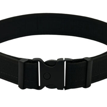 Uncle Mikes-leather(1791) BLTUM44/48MBL Deluxe Duty Gun Belt Matte Black Double Layer Nylon 44/48 2" Wide Buckle Closure