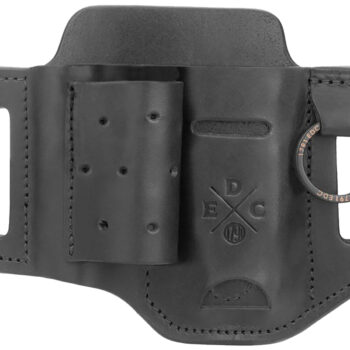 1791 Gunleather HDESSFBLKA EDC Heavy Duty Easy Slide OWB Black Leather Belt Slide Ambidextrous