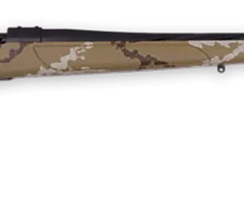 Weatherby VHH65PPR6B Vanguard Outfitter Full Size 6.5 PRC 3+1 24" Black Cerakote #2 Contour Threaded Barrel & Drilled & Tapped Steel Receiver, Tan w/Brown & White Sponge Synthetic Stock