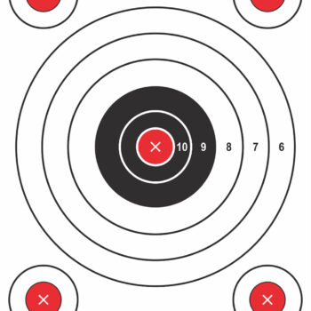 Pro-Shot P1BULLSEYE SplatterShot  Hanging Heavy Paper 9" x 13" 6 Pack