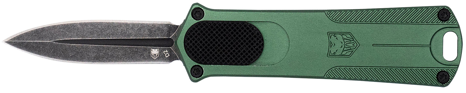 CobraTec Knives 952ODGDAGNS 952 1.75" OTF Dagger Plain Stonewashed D2 Steel Blade, 3" OD Green Anodized Aluminum Handle 3 CobraTec Knives 952ODGDAGNS 952 1.75" OTF Dagger Plain Stonewashed D2 Steel Blade, 3" OD Green Anodized Aluminum Handle