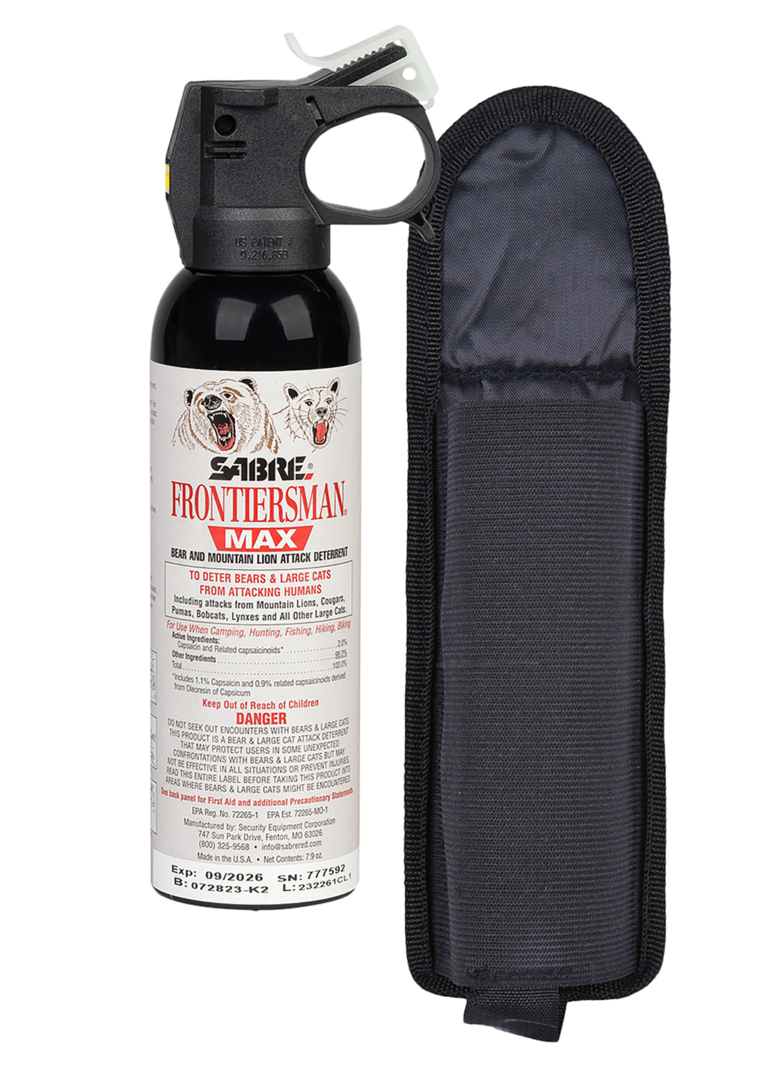 Sabre Frontiersman Capsaicinoids 40ft 7.90 oz Canister Includes Holster 3 Sabre Frontiersman Capsaicinoids 40ft 7.90 oz Canister Includes Holster