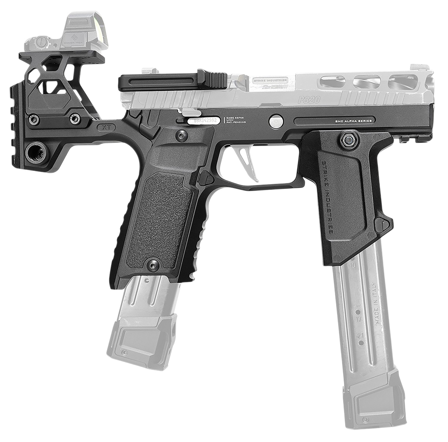 Strike Industries SMCAP320SV2BLK Modular Stock Alpha MKII Black Aluminum Fits Sig Sauer P320 Ambidextrous 3 Strike Industries SMCAP320SV2BLK Modular Stock Alpha MKII Black Aluminum Fits Sig Sauer P320 Ambidextrous