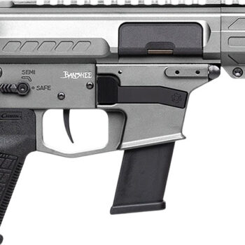 CMMG 45A890FTNG Banshee FE MkG 45 ACP 13+1 8" Black Nitride Threaded Barrel, M-LOK Handguard, Titanium Cerakote Aluminum Receiver w/Picatinny Rail, Black Polymer CMMG RipBrace, CMMG Zeroed Grip