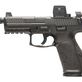HK 81001365 VP9A1 X Tactical w/Optic Full Size 9mm Luger 15+1 4.70" Black Threaded Barrel, Black Steel Serrated w/Optic Slide, Black Polymer Frame w/Picatinny Rail, Textured Grip, Vortex CCW