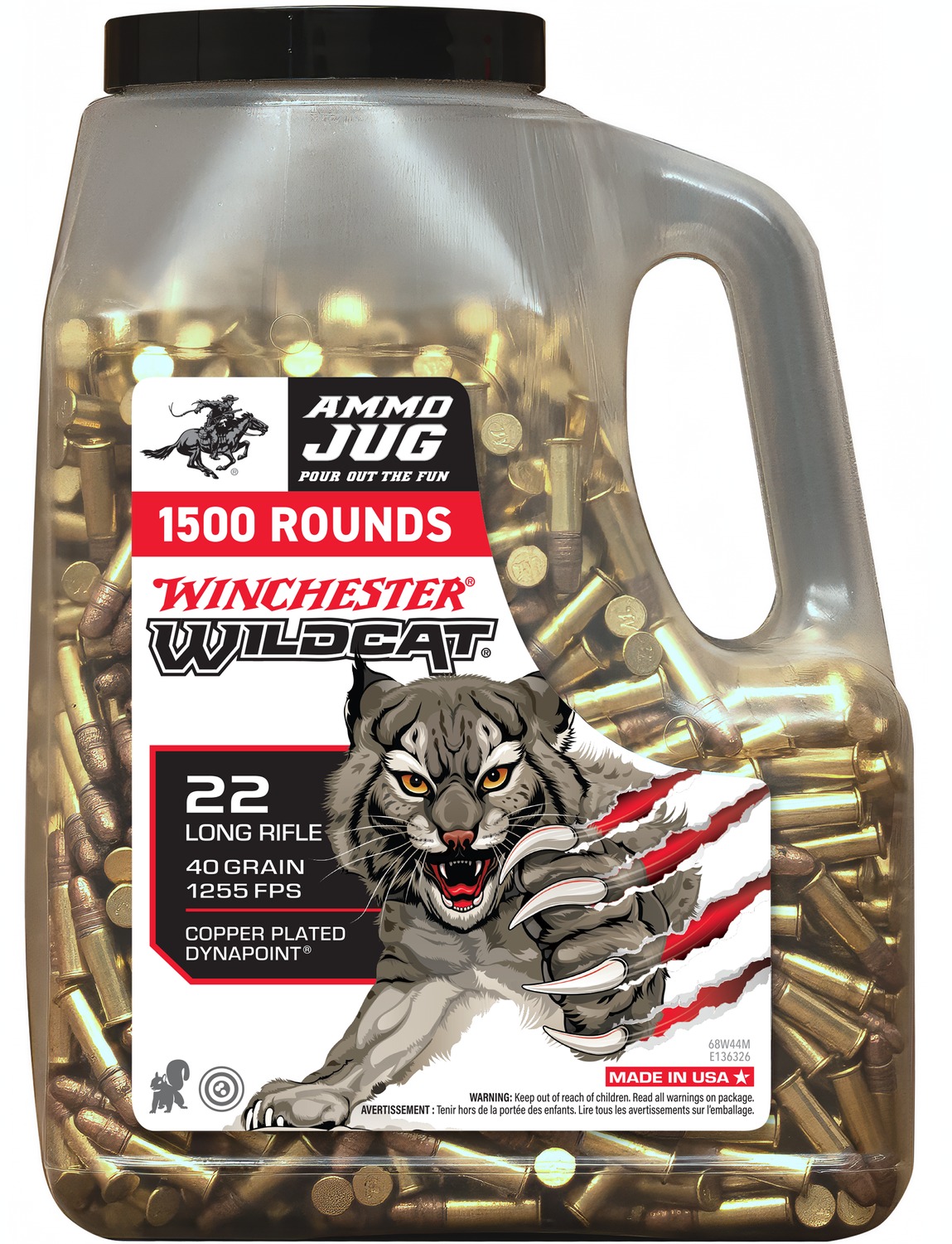 WIN WW22LRJUG 22LR DP WILDCAT JUG 40GR 1500/3 3 WIN WW22LRJUG 22LR DP WILDCAT JUG 40GR 1500/3