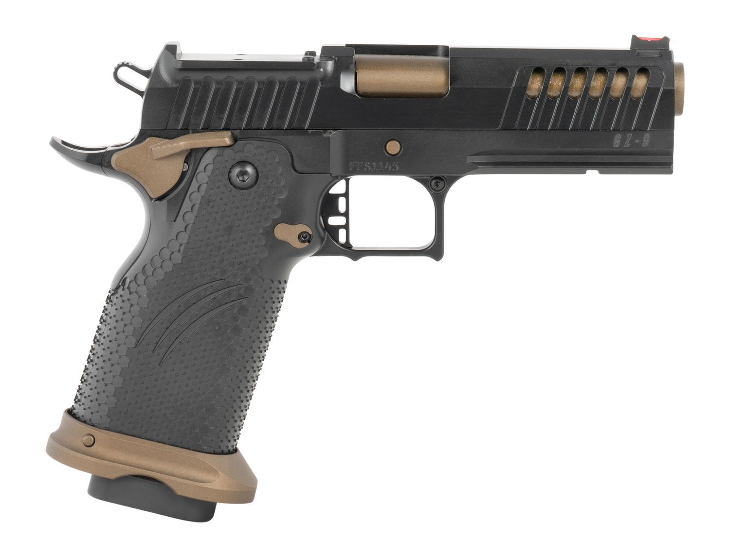 Fierce Firearms FGZ-9-C-BBZ-CS Grizz Commander 9mm Luger 10+1 4.25" Black Bull Barrel, Steel Optic Ready/Serrated Slide, Burnt Bronze Cerakote w/Black Controls Steel Frame w/Accessory Rail, RMR Footpr 3 Fierce Firearms FGZ-9-C-BBZ-CS Grizz Commander 9mm Luger 10+1 4.25" Black Bull Barrel, Steel Optic Ready/Serrated Slide, Burnt Bronze Cerakote w/Black Controls Steel Frame w/Accessory Rail, RMR Footpr