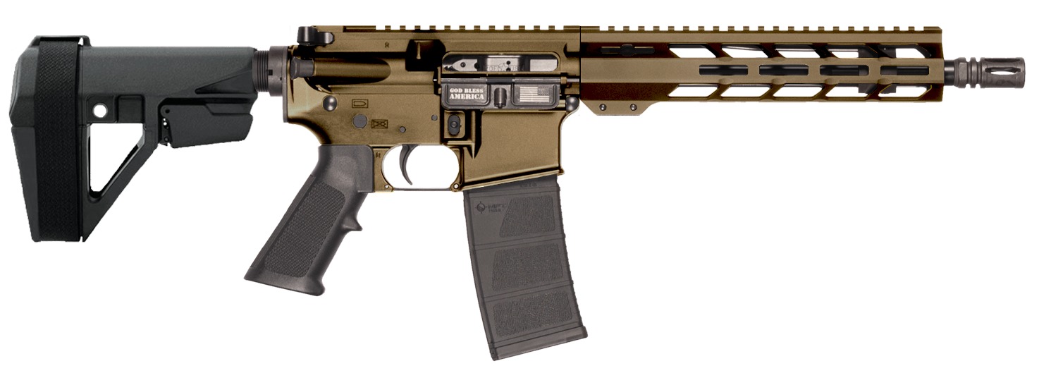 Patriot Ordnance Factory 02541 P-15 Sports South Exclusive 300 Blackout 30+1 10.50" Threaded Barrel, Burnt Bronze Cerakote Aluminum Receiver w/Picatinny Rail, M-LOK Handguard, Black Polymer SB Tactic 3 Patriot Ordnance Factory 02541 P-15 Sports South Exclusive 300 Blackout 30+1 10.50" Threaded Barrel, Burnt Bronze Cerakote Aluminum Receiver w/Picatinny Rail, M-LOK Handguard, Black Polymer SB Tactic