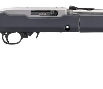 Ruger 32016 10/22 Takedown 22 LR 10+1 16.40" Satin Stainless Threaded Barrel, Satin Stainless Stainless Steel Drilled & Tapped Receiver, Stealth Gray Magpul Hunter X-22 Backpacker Synthetic Stock