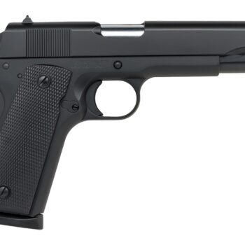 Tisas Arms 10100519 1911 A1 Service 9mm Luger 7+1 5" Stainless Steel Barrel, Black Cerakote Carbon Steel Serrated Slide & Frame w/Beavertail, Black Rubber Grip