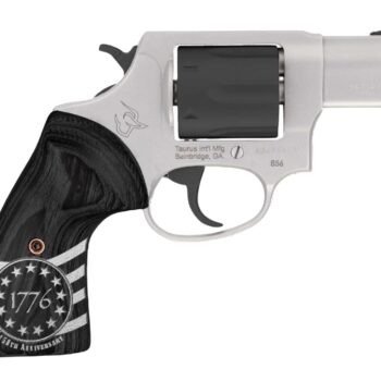 Taurus 2-85635-US3 856 1776 Small 38 Special +P 6 Shot 3" Stainless Steel Barrel, Black Stainless Steel Cylinder, Stainless Steel Frame, Custom Altamont Grip, Transfer Bar Safety