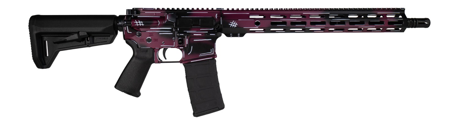 Shark Coast Tactical SCC02119ABKCH Anime-15 5.56 NATO 30+1 16" Black Nitride Threaded Barrel, Black Cherry Cerakote Aluminum Receiver w/Picatinny Rail, M-LOK Handguard, Magpul Collapsible Black Polym 3 Shark Coast Tactical SCC02119ABKCH Anime-15 5.56 NATO 30+1 16" Black Nitride Threaded Barrel, Black Cherry Cerakote Aluminum Receiver w/Picatinny Rail, M-LOK Handguard, Magpul Collapsible Black Polym