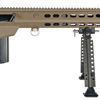Barrett 20186 M107A1  50 BMG 10+1 20" Fluted Barrel, Flat Dark Earth Receiver w/Picatinny Rail, M-LOK Handguard, QD BiPod Forend, Black Polymer Grip