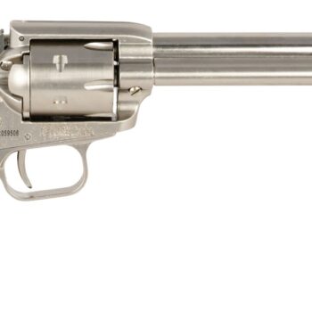 Heritage Mfg RR22NI6WP Rough Rider 22 LR 6 Shot 6.50" Nickel Satin Alloy Steel Barrel & Cylinder, Nickel Zinc Alloy Frame, White Pearl Grip, Manual Safety
