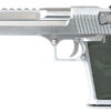 Magnum Research DE50BC Desert Eagle Mark XIX 50 AE Caliber with 6" Picatinny Rail Barrel, 7+1 Capacity, Overall Brushed Chrome Finish Carbon Steel, Beavertail Frame, Serrated Slide & Black Rubber Grip 1 49460