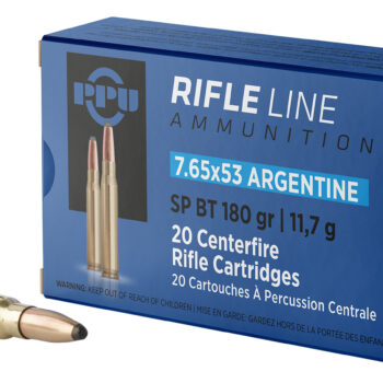 PPU PP7AS Metric Rifle  7.65x53mmArgentine 180gr Soft Point Boat Tail 20 Per Box/10 Case