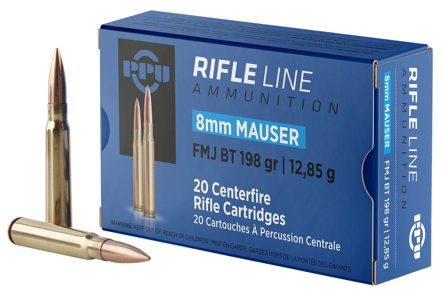 PPU PP8F Metric Rifle 8mmMauser 198gr Full Metal Jacket Boat Tail 20 Per Box/10 Case 3 PPU PP8F Metric Rifle 8mmMauser 198gr Full Metal Jacket Boat Tail 20 Per Box/10 Case