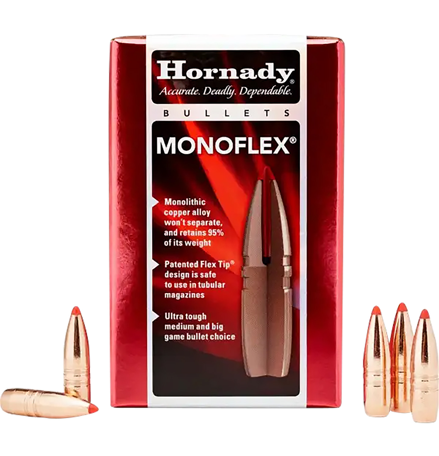 Hornady 45010 MonoFlex 45 Cal .458 250 gr MonoFlex 50 Per Box/ 15 Case 3 Hornady 45010 MonoFlex 45 Cal .458 250 gr MonoFlex 50 Per Box/ 15 Case