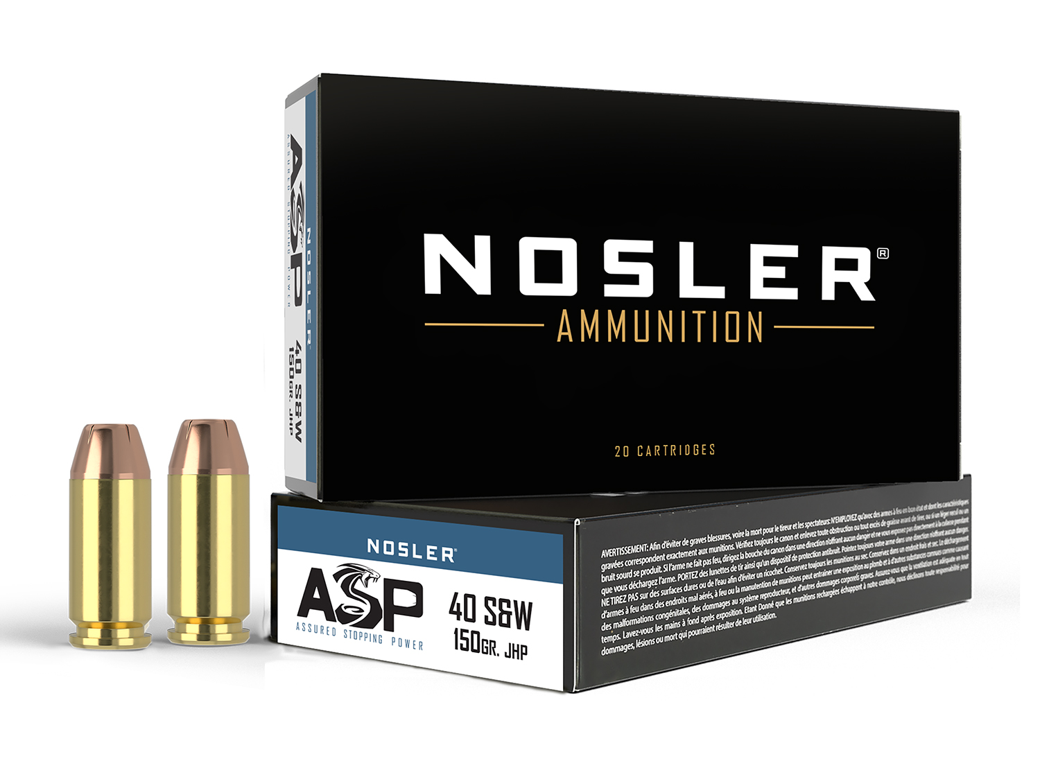 Nosler 51181 Assured Stopping Power Handgun 40S&W 150gr Jacketed Hollow Point 50 Per Box/10 Case 3 Nosler 51181 Assured Stopping Power Handgun 40S&W 150gr Jacketed Hollow Point 50 Per Box/10 Case