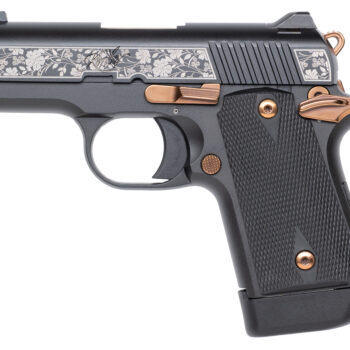 KIMBER MICRO 9 SYLVA 9MM FLORAL ENGRAVED GOLD APP