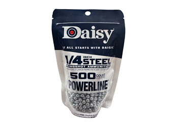 DAISY 1/4" STL SLINGSHOT AMMO 500CT