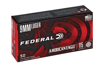 FED AM EAGLE 9MM 115GR FMJ 50/1000 3 FED AM EAGLE 9MM 115GR FMJ 50/1000
