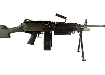 Alternative view of FN M249S 5.56NATO 18.5" BELT BLK