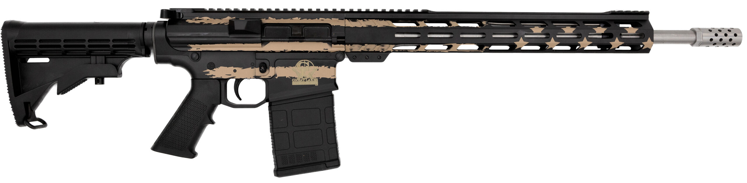 GLFA AR-10 308WIN 18 DESERT FLAG/SS 10RD 3 GLFA AR-10 308WIN 18 DESERT FLAG/SS 10RD