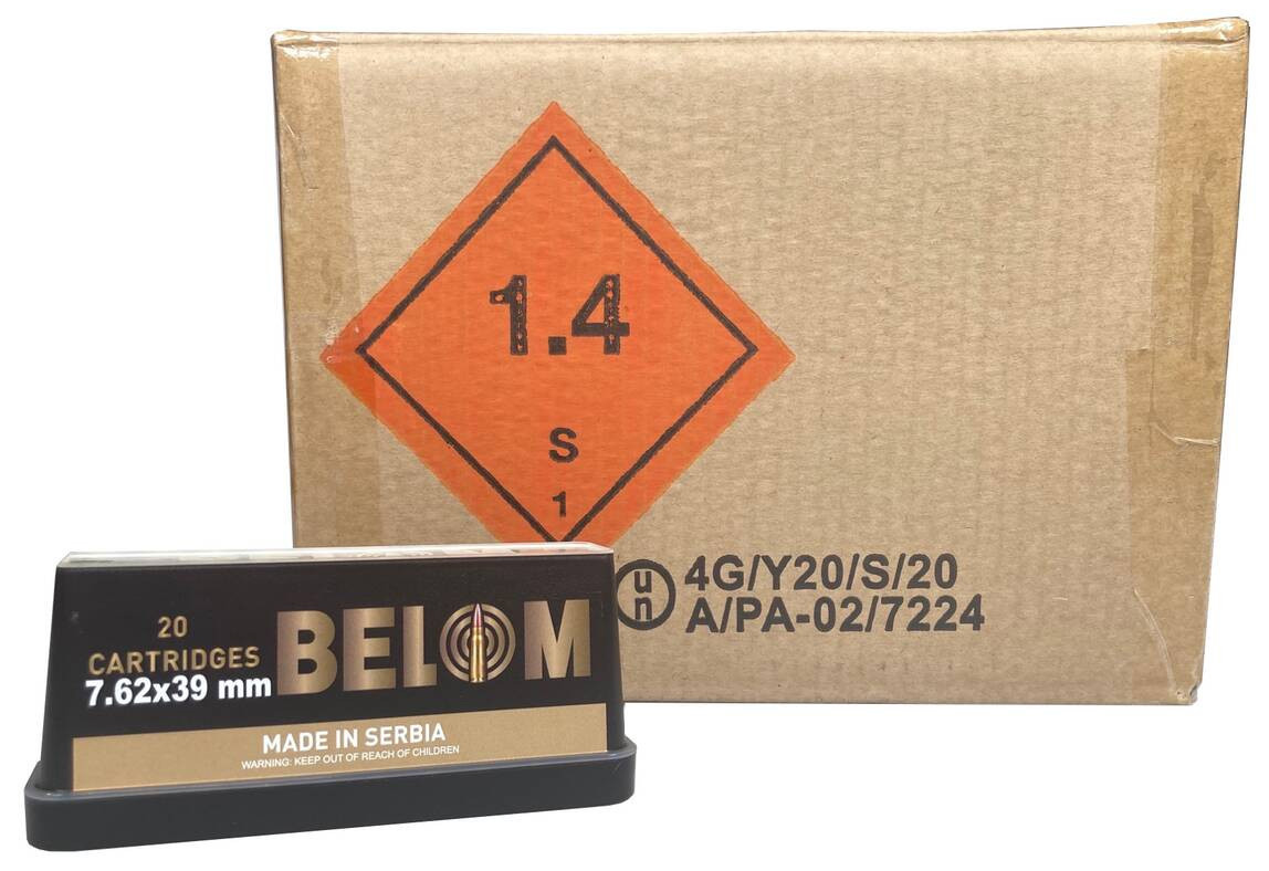 GO BELOM 7.62X39 BRASS 123GR FMJ 480/1 (114) 2 GO BELOM 7.62X39 BRASS 123GR FMJ 480/1 (114)