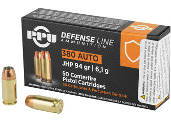 PPU 380ACP JHP 94GR 50/1000