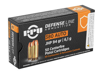 Alternative view of PPU 380ACP JHP 94GR 50/1000