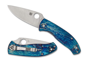 SPYDERCO TENACIOUS TI DISRY BLU/SLV