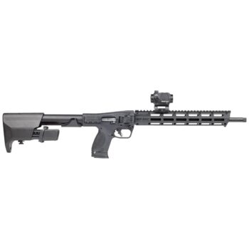 Smith & Wesson M&P FPC Rifle 9mm Luger 17rd (1) & 23rd (2) Magazines 16.25" 1/2x28 Threaded Barrel Black with Crimson Trace Red Green Dot Optic