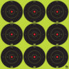Pro-Shot 2BGREEN108 SplatterShot Self-Adhesive Paper Black/Green 2" Bullseye 12Pack/108Targets 2 109328