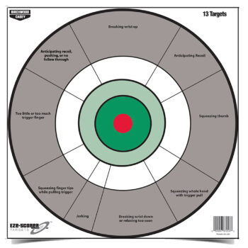 Birchwood Casey 37245 EZE-Scorer  12" Bullseye Paper Hanging Gray/White 13 Per Pkg
