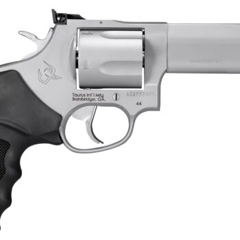 Taurus 2-440049TKR Tracker 44 Medium 44 Rem Mag 5 Shot 4" Matte Stainless Steel Ported Barrel, Cylinder & Frame, Black Ribber Grip, Transfer Bar Safety, Exposed Hammer