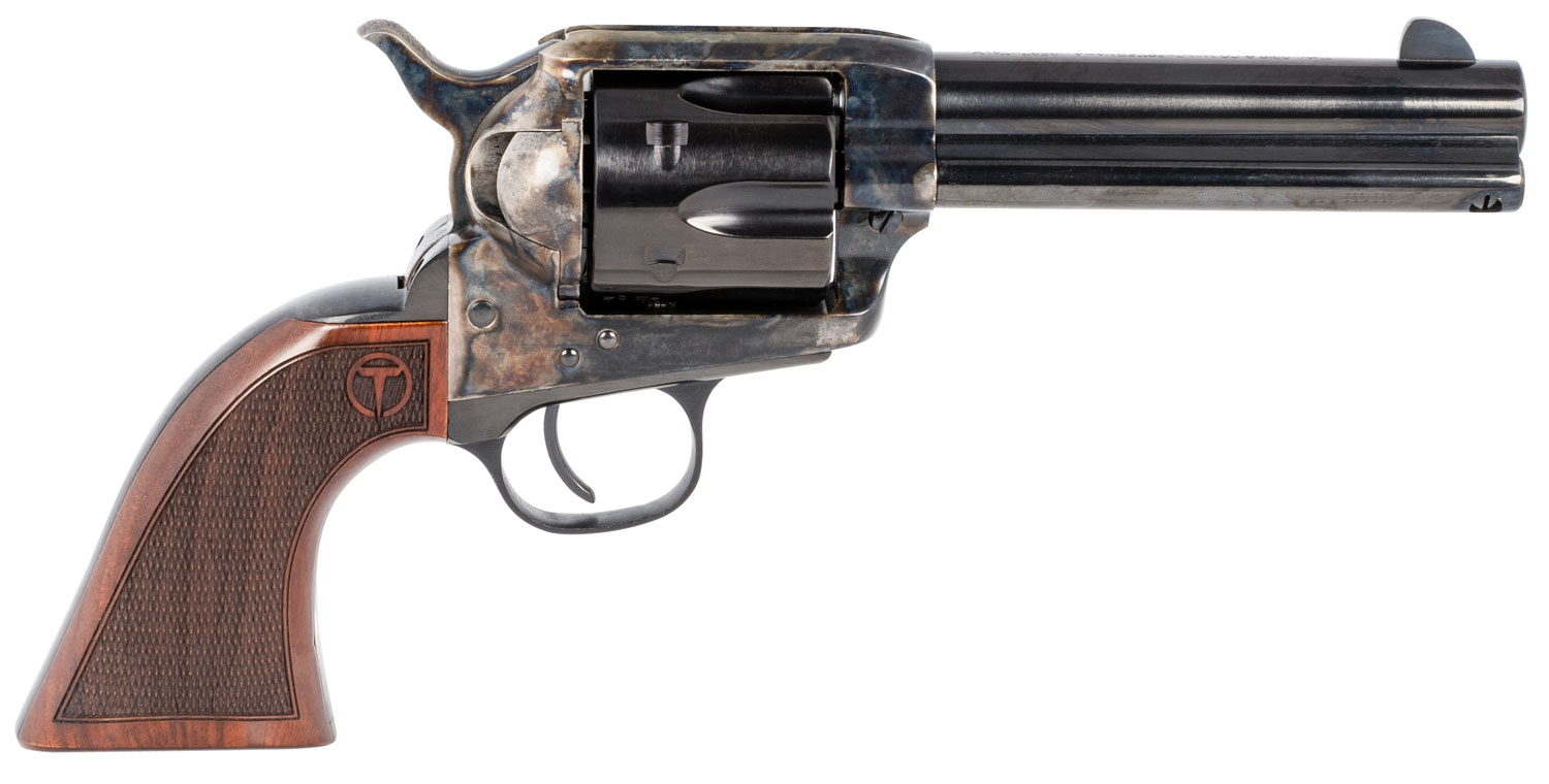Taylors & Company 550180 Smoke Wagon 357 Mag Caliber with 4.75" Blued Finish Barrel, 6rd Capacity Blued Finish Cylinder, Color Case Hardened Finish Steel Frame & Checkered Walnut Grip 3 Taylors & Company 550180 Smoke Wagon 357 Mag Caliber with 4.75" Blued Finish Barrel, 6rd Capacity Blued Finish Cylinder, Color Case Hardened Finish Steel Frame & Checkered Walnut Grip