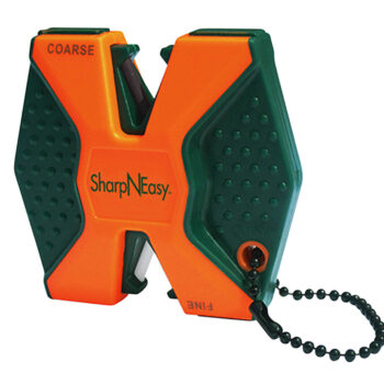 AccuSharp 336C SharpNEasy 2-Step Sharpener Fine/Coarse Ceramic Sharpener Plastic Handle Black/Orange