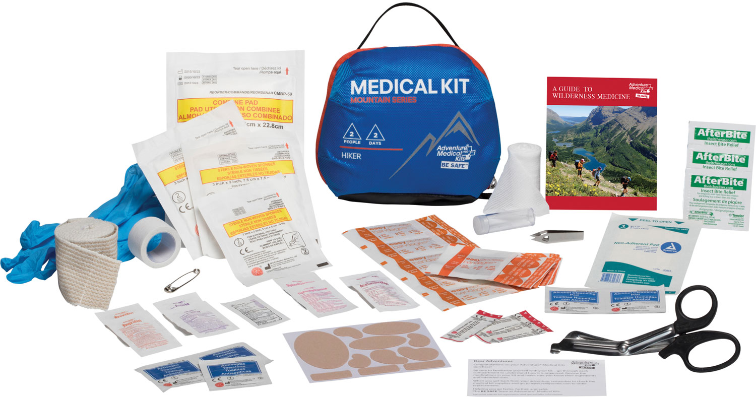 Adventure Medical Kits 01001001 Mountain Hiker Medical Kit Treats Injuries/Illnesses Water Resistant Blue 3 Adventure Medical Kits 01001001 Mountain Hiker Medical Kit Treats Injuries/Illnesses Water Resistant Blue