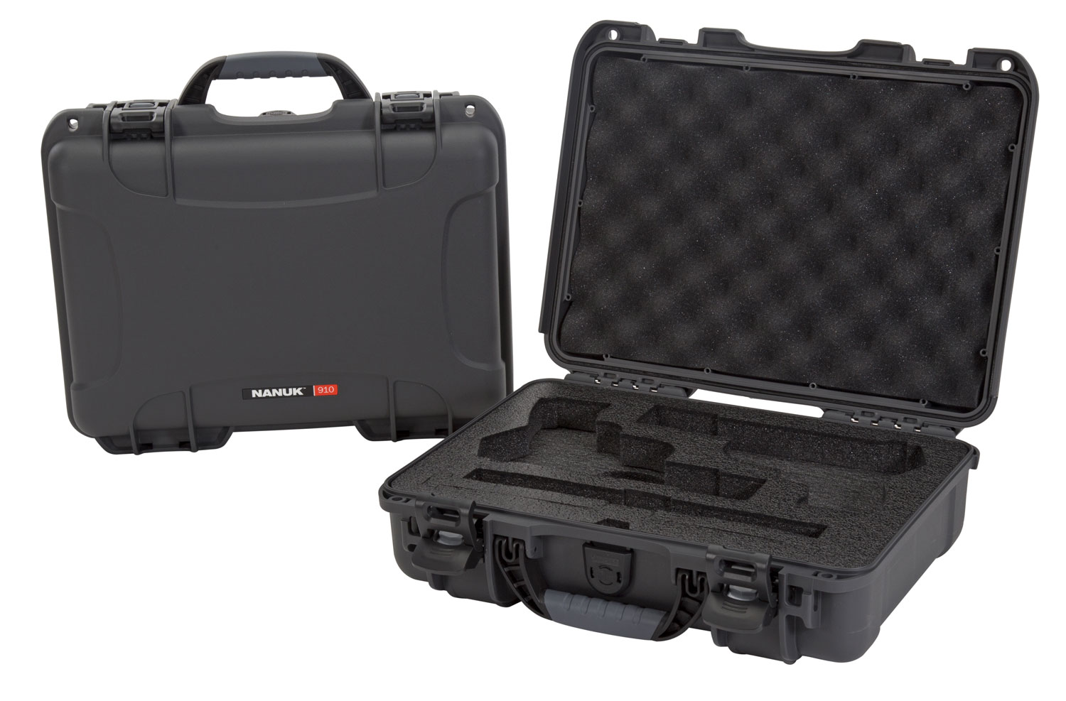 Nanuk 910CLASG7 910 Classic 2 Up Pistol Case Graphite Polymer w/ Latches & Closed-Cell Foam Padding 13.20" L x 9.20" W x 4.10" H Interior Dimensions 3 Nanuk 910CLASG7 910 Classic 2 Up Pistol Case Graphite Polymer w/ Latches & Closed-Cell Foam Padding 13.20" L x 9.20" W x 4.10" H Interior Dimensions