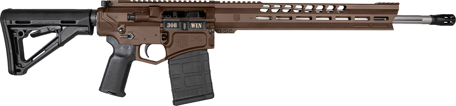 Diamondback DB1032C071 DB10  308 Win 18" 20+1 Midnight Bronze Adjustable Magpul CTR Stock Black Magpul MOE K2 Grip with Black Gold Lower 15" M-Lok