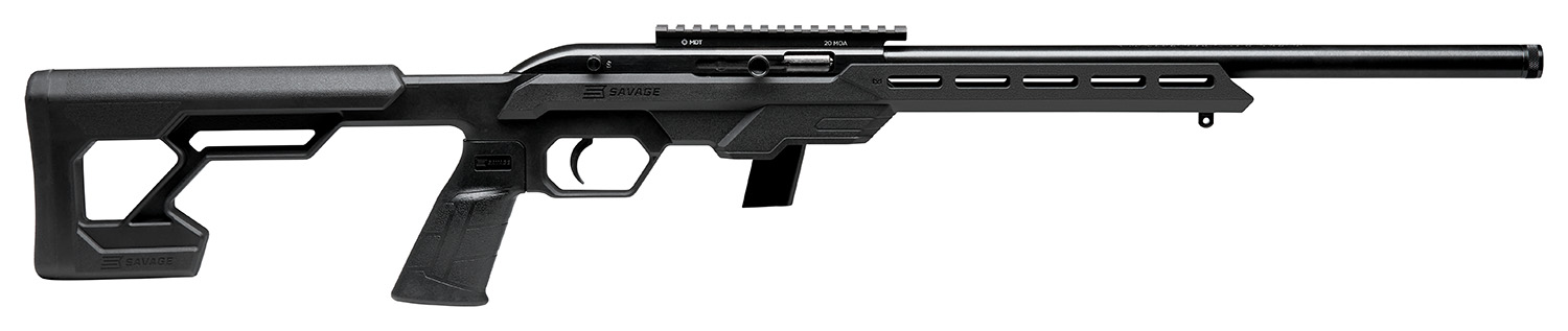 Savage Arms 45114 64 Precision Full Size 22 LR 10+1 16.50" Matte Black Heavy Threaded Barrel, Matte Black Picatinny Rail Carbon Steel Receiver, M-LOK Handguard, Black Chassis Synthetic Stock, Black Po 3 Savage Arms 45114 64 Precision Full Size 22 LR 10+1 16.50" Matte Black Heavy Threaded Barrel, Matte Black Picatinny Rail Carbon Steel Receiver, M-LOK Handguard, Black Chassis Synthetic Stock, Black Po