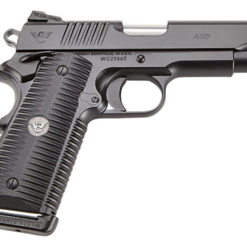 Wilson Combat ACPFS45A ACP Full-Size SAO 45 ACP 5" 8+1 Black Armor-Tuff Carbon Steel Frame/Slide Black G10 Eagle Claw Grips Ambi Thumb Safety