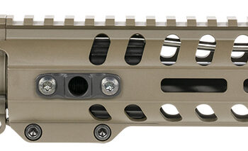 Patriot Ordnance Factory  Minuteman Complete Upper 5.56x45mm NATO 10.50" Black Nitride Barrel Aluminum Patriot Brown Receiver 9" M-LOK Handguard Lo Pro DI Gas Block (Mid Length)