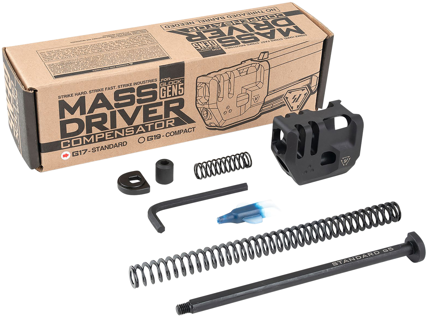 Strike Industries G5MDCOMPS Mass Driver Compensator Black for Glock 17 Gen 5 3 Strike Industries G5MDCOMPS Mass Driver Compensator Black for Glock 17 Gen 5